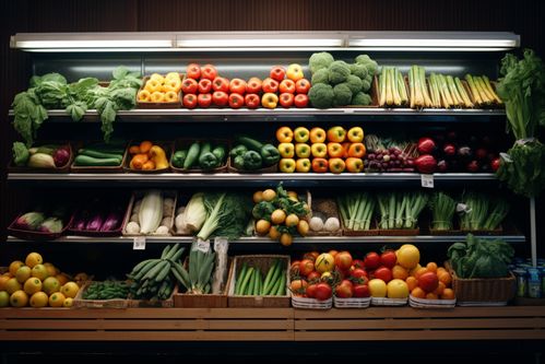 農(nóng)產(chǎn)品新鮮蔬菜貨架攝影圖與苗木高清視覺展示